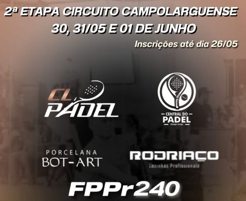 2° Etapa Circuito Campolarguense 2025 - 30, 31 de Maio e 01 de Junho